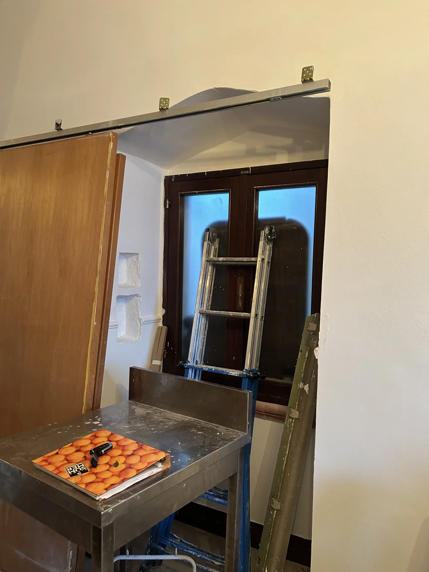 The interior emptied during site visit, before the start of construction